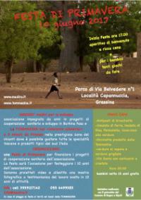 Festa di Primavera: l'Associazione Madirò e La Tommasina per la cooperazione sanitaria in Burkina Faso